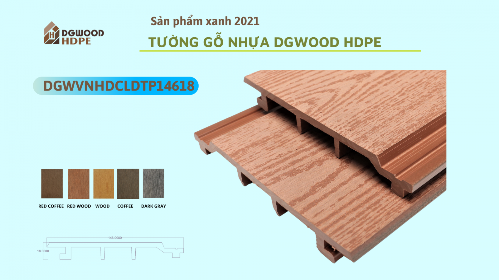 Sản phẩm gỗ nhân tạo DGWOOD HDPE của P&A