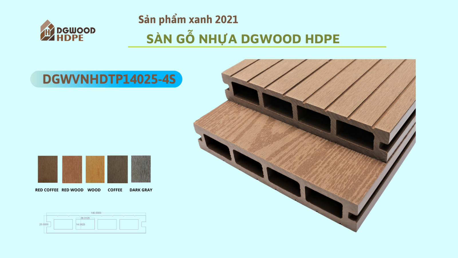sàn gỗ nhựa DGWOOD HDPE
