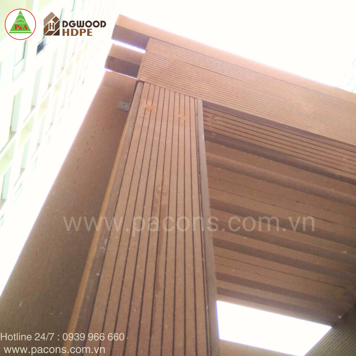 Các cột chịu lực pergola tại The Goldview