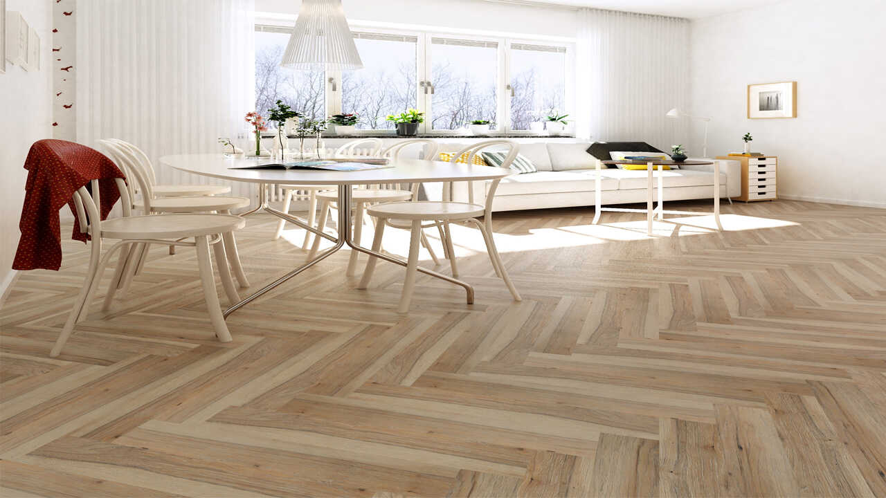 Các kiểu lát sàn gỗ công nghiệp đẹp