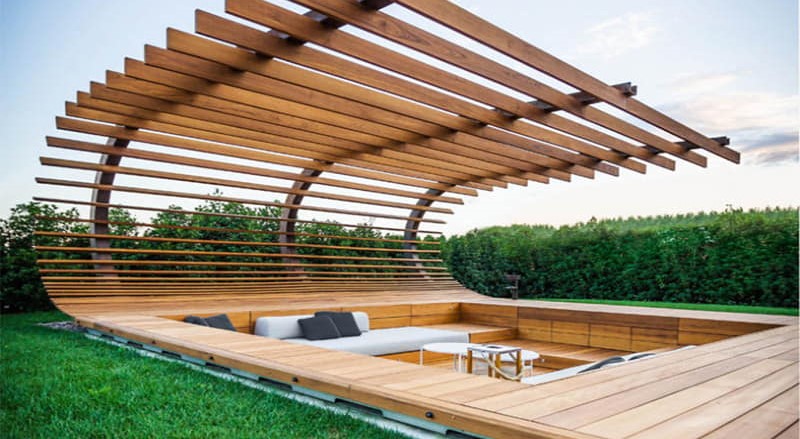 Mái che Pergola gỗ nhựa