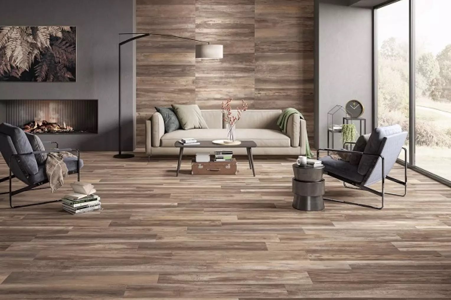 Những mẫu sàn gạch giả gỗ lát nền đẹp, thu hút ánh nhìn