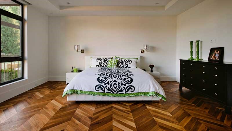 Sàn gỗ phòng ngủ hiện đại